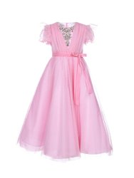 Embellished Plumentis Gown - Pink