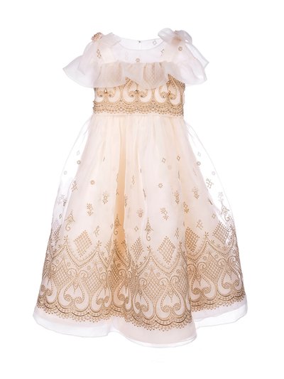 Marchesa Couture Kids Embroidered Organza Gown product