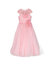 Flower-Embellished Crepe Gown - Pink - Pink