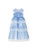 Flower-Embellished Tulle Gown - Light Blue