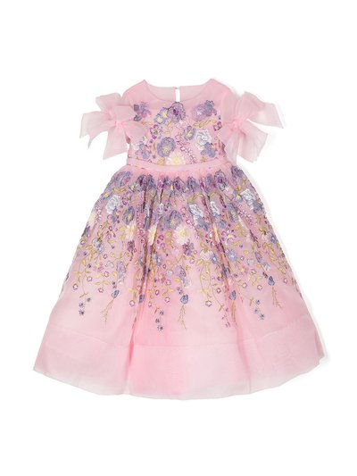 Marchesa Couture Kids Flower-Embroidered Organza Gown product