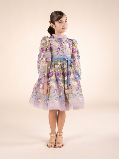 Marchesa Couture Kids Flower Embroidered Tulle Gown product