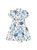 Flower-Print Cotton Dress - Blue - Blue
