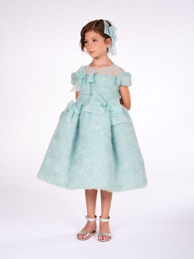 Marchesa Couture Kids Jewel-Bows Embroidered-Tulle Gown product