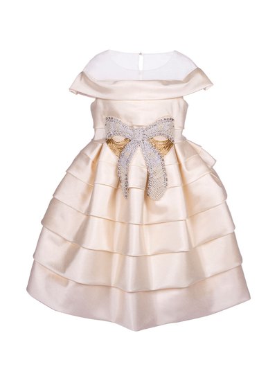Marchesa Couture Kids Pearl Detail Shantung Dress product