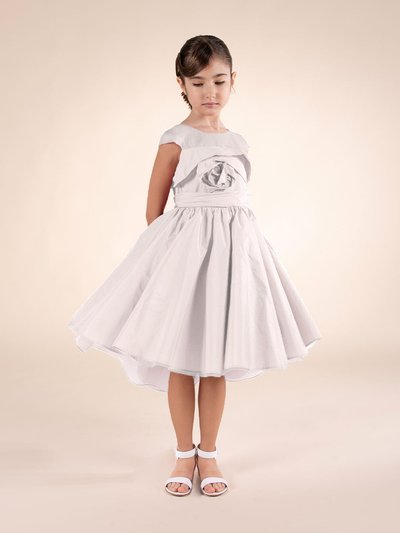 Marchesa Couture Kids Rose Detail Taffeta Gown - Cream product