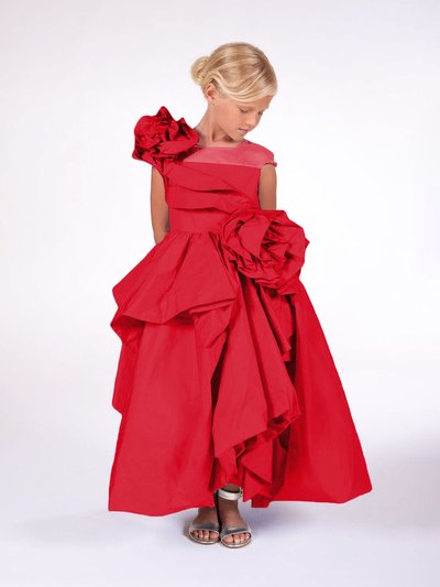 Marchesa Couture Kids Sculptural Taffeta Gown product
