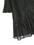 Volant-Embroidered Lace Dress - Black