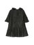 Volant-Embroidered Lace Dress - Black