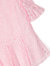 Volant-Embroidered Lace Dress - Pink