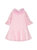 Volant-Embroidered Lace Dress - Pink - Pink