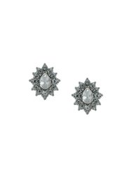 Crystal Stud Earrings - Rhodium - Rhodium