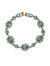 Drop Charm Crystal Embellished Bracelet - Turquoise