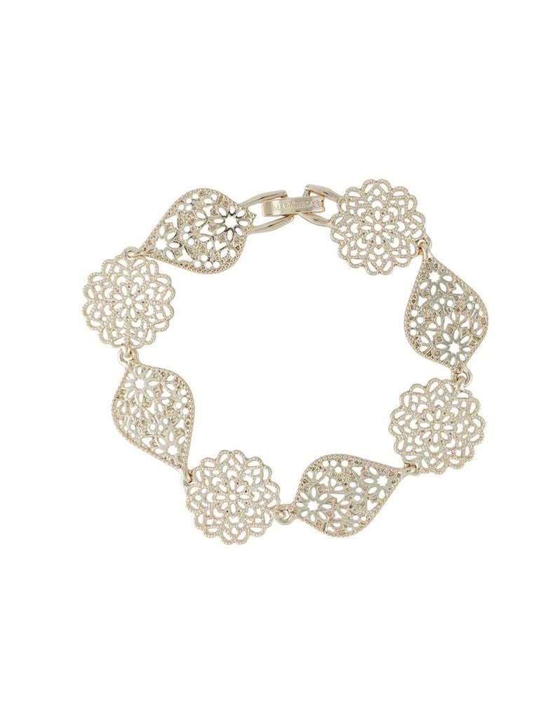Filigree Detail Flex Bracelet - Gold