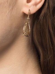 Filigree Domed Drop Earring