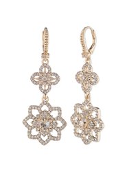 Gold Lace Double Drop Earring - Gold