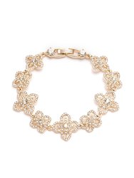 Gold Lace Floral Bracelet - Gold