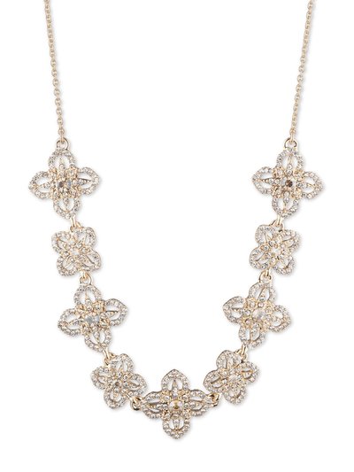 Marchesa Gold Lace Floral Necklace product