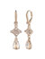 Gold Lace Stone Drop Earring - Gold