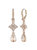 Gold Lace Stone Drop Earring - Gold