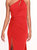 Asymmetrical Matte Gown - Red