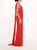 Asymmetrical Matte Gown - Red