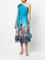 Asymmetrical Tiered Gown - Light Blue - Light Blue