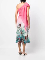 Asymmetrical Tiered Gown - Pink