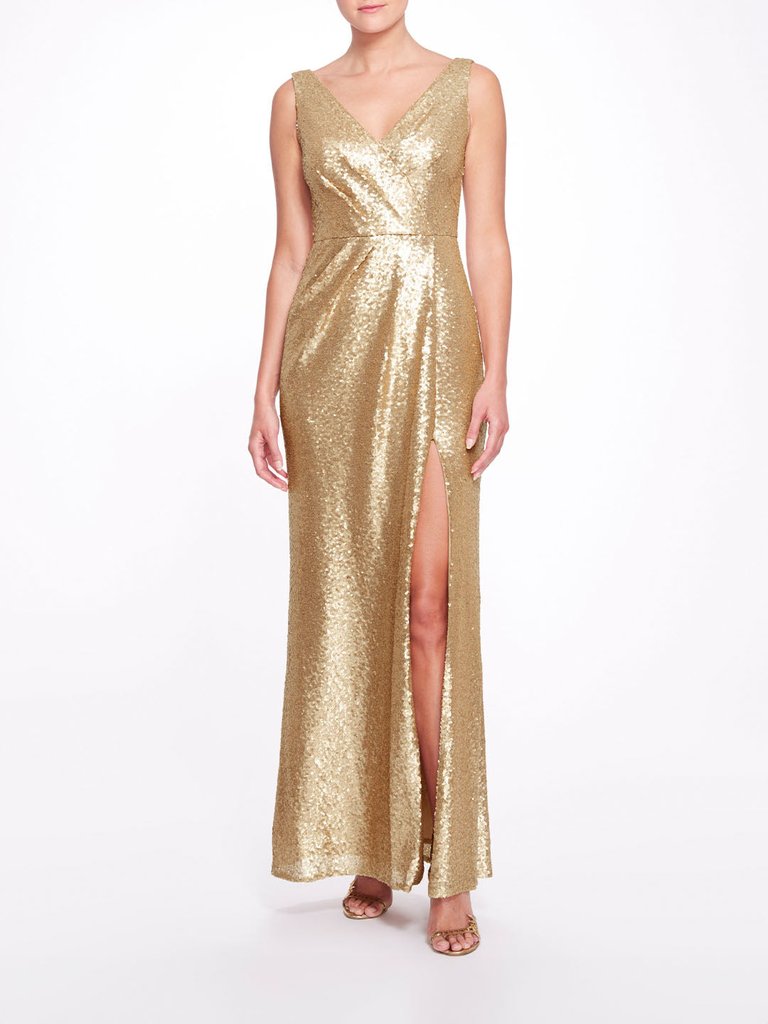 Atrani Gown - Gold - Gold