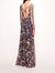 Botanical Embroidered Gown - Amethyst Multi