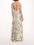 Botanical Embroidered Gown - Ivory Multi 