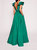 Bow Taffeta Gown - Hunter Green