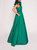 Bow Taffeta Gown - Hunter Green