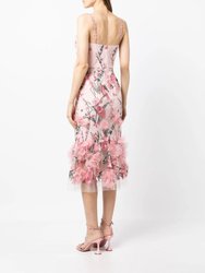 Butterfly Murmuring Midi Dress - Dusty Pink