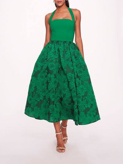 Marchesa Notte Calathea Halter Dress - Emerald product
