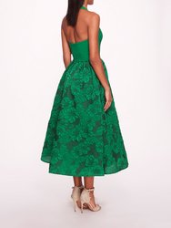 Calathea Halter Dress - Emerald