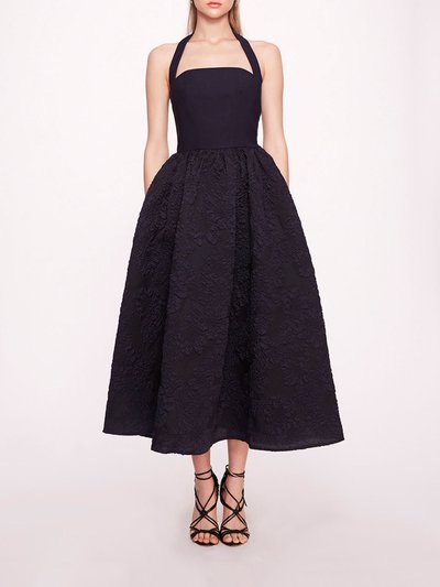 Marchesa Notte Calathea Halter Dress - Navy product