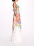 Center Knot Chiffon Gown - Ivory Multi