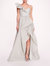 Cloque Draped Gown - Mint