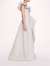 Cloque Draped Gown