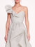 Cloque Draped Gown