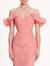 Cloque Midi Dress - Pink