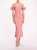 Cloque Midi Dress - Pink - Pink