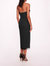 Draped Bodice Crepe Dress - Black