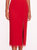 Draped Bodice Crepe Dress - Red