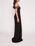 Draped Bodice Gown - Black