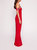 Draped Bodice Gown - Lipstick Red