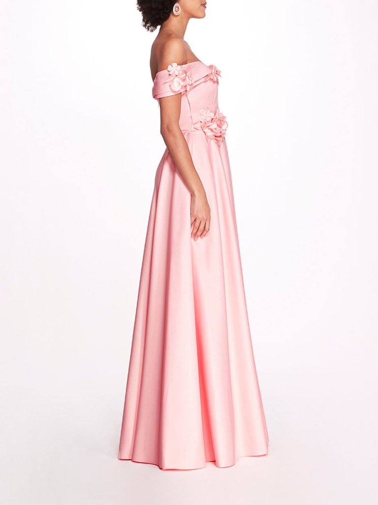 Duchess Satin Ball Gown - Blush