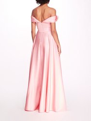 Duchess Satin Ball Gown - Blush