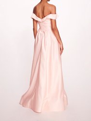 Duchess Satin Gown - Blush